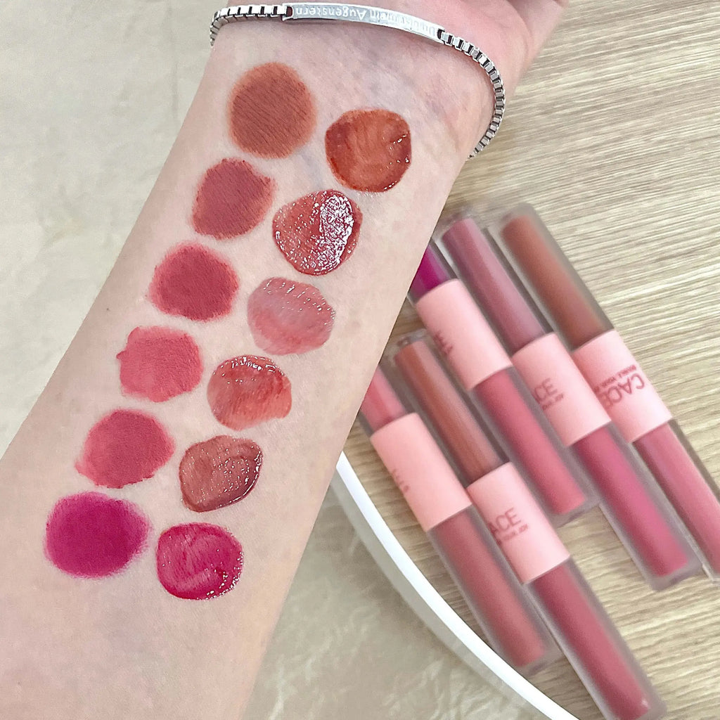 CACE Dual-Tip Liquid Lipstick & Lip Glaze | Matte & Glossy Liquid Lipstick Qme