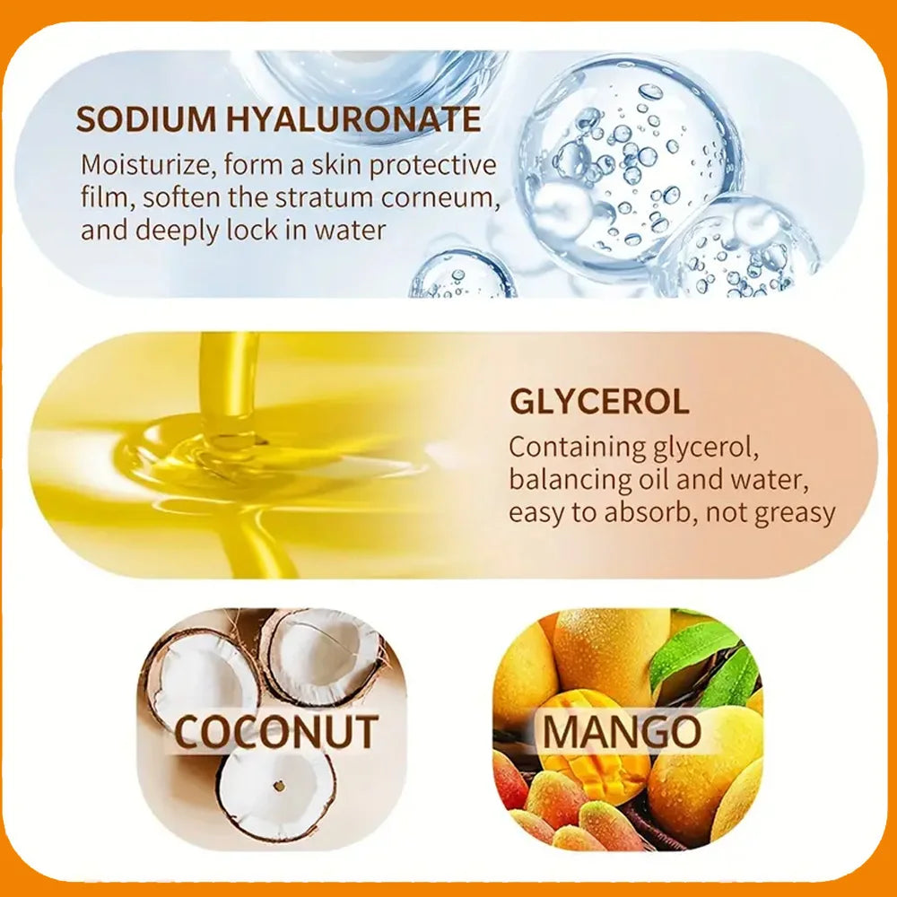 YOUNGCOME Mango Hydration Cream – Nourishing Shea Butter Moisturizer Face & Body Cream Qst