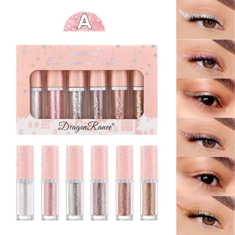 Diamond Liquid Glitter Eyeshadow & Sequin Eyeliner Pen – 14 Colors Liquid Glitter Eyeshadow Qme Set A