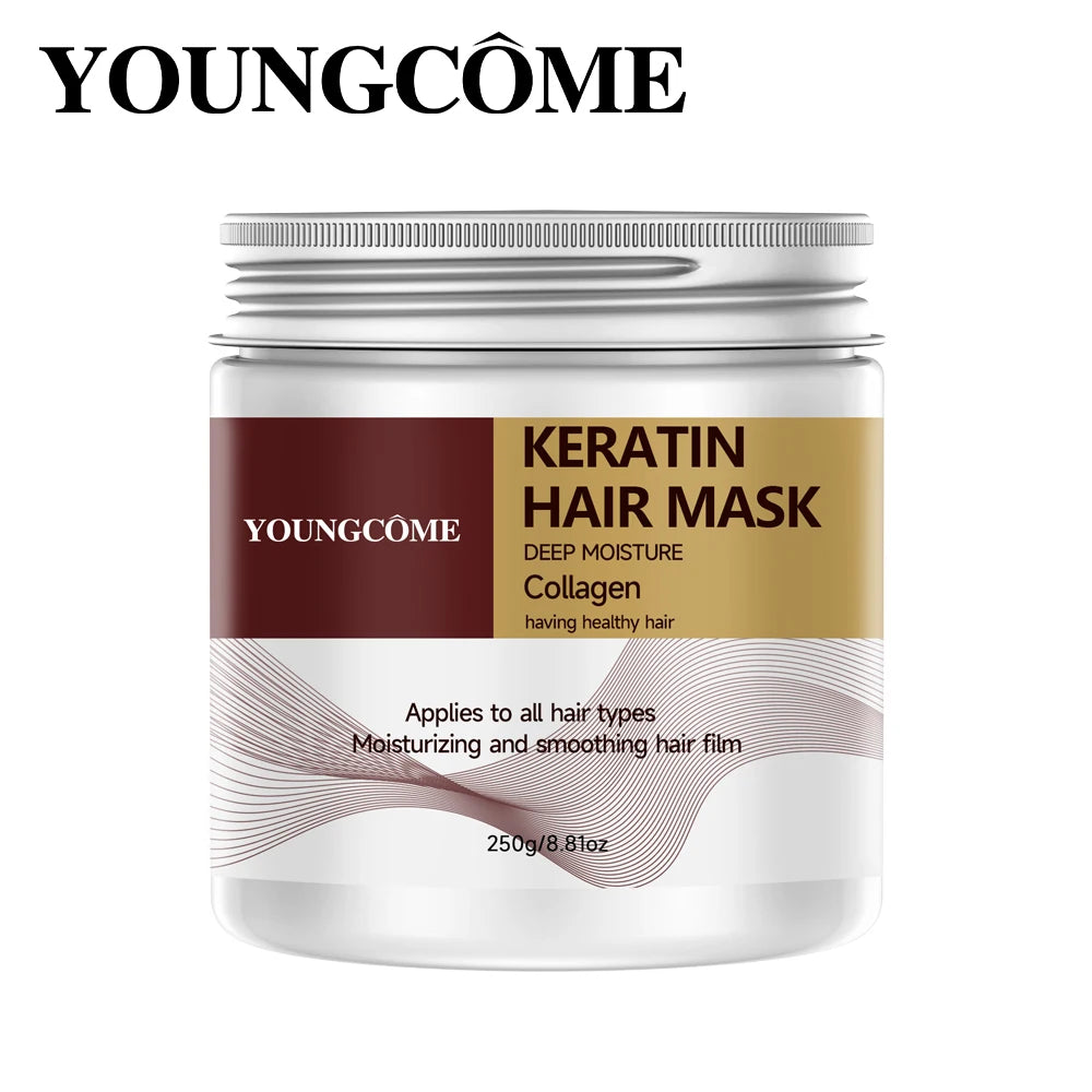 YOUNGCOME 250g Keratin Hair Mask – Smooth, Soft & Shiny Keratin Hair Mask Qst 250G