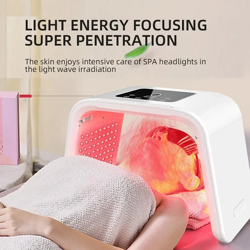 7-Color LED Light Therapy Mask & Nano Spray | PDT Face SPA LED Therapy Mask Qst