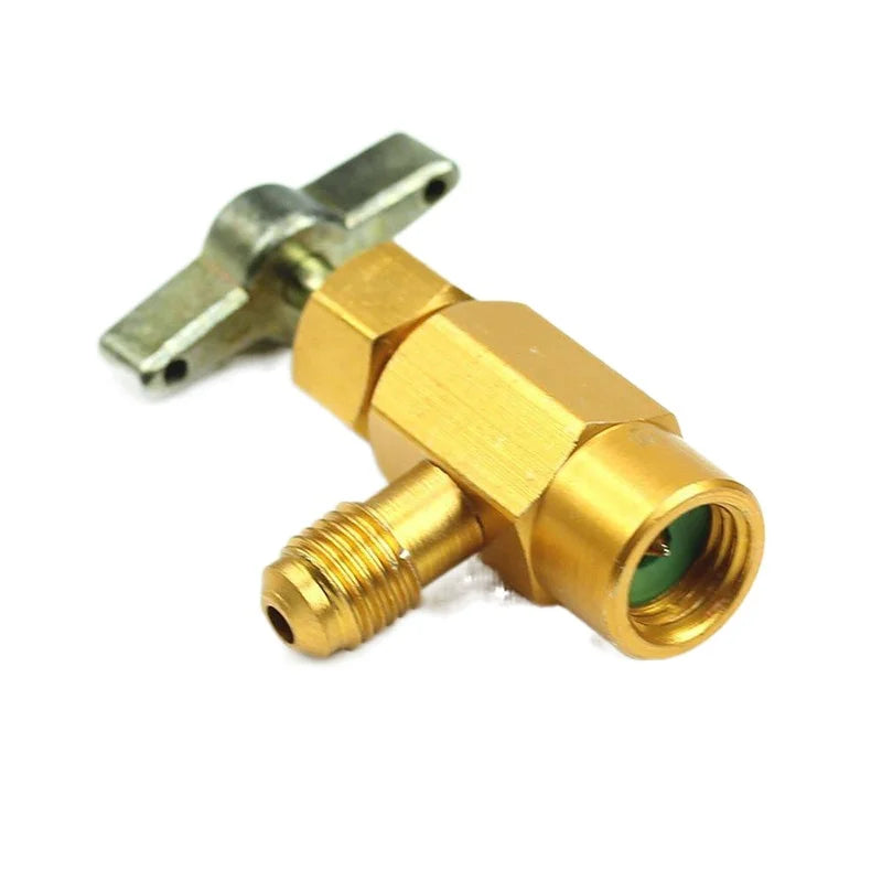 R-134a Refrigerant Can Tap Adapter | 1/4" SAE Brass Valve Refrigerant Can Tap Qme