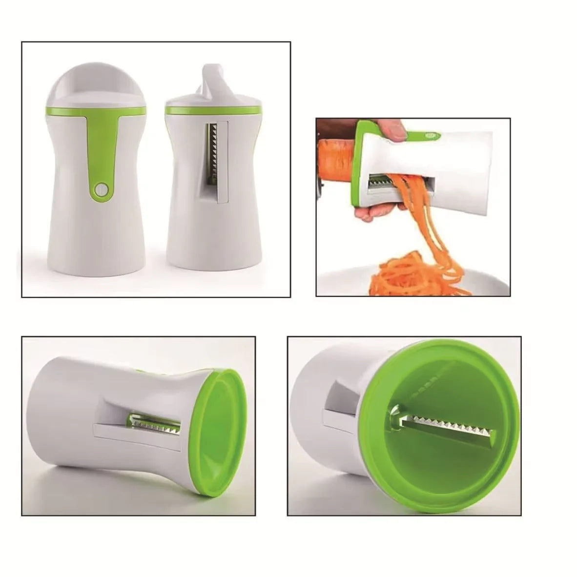 3-in-1 Handheld Vegetable Spiralizer Slicer – Zucchini Noodle Vegetable Spiralizer Qst