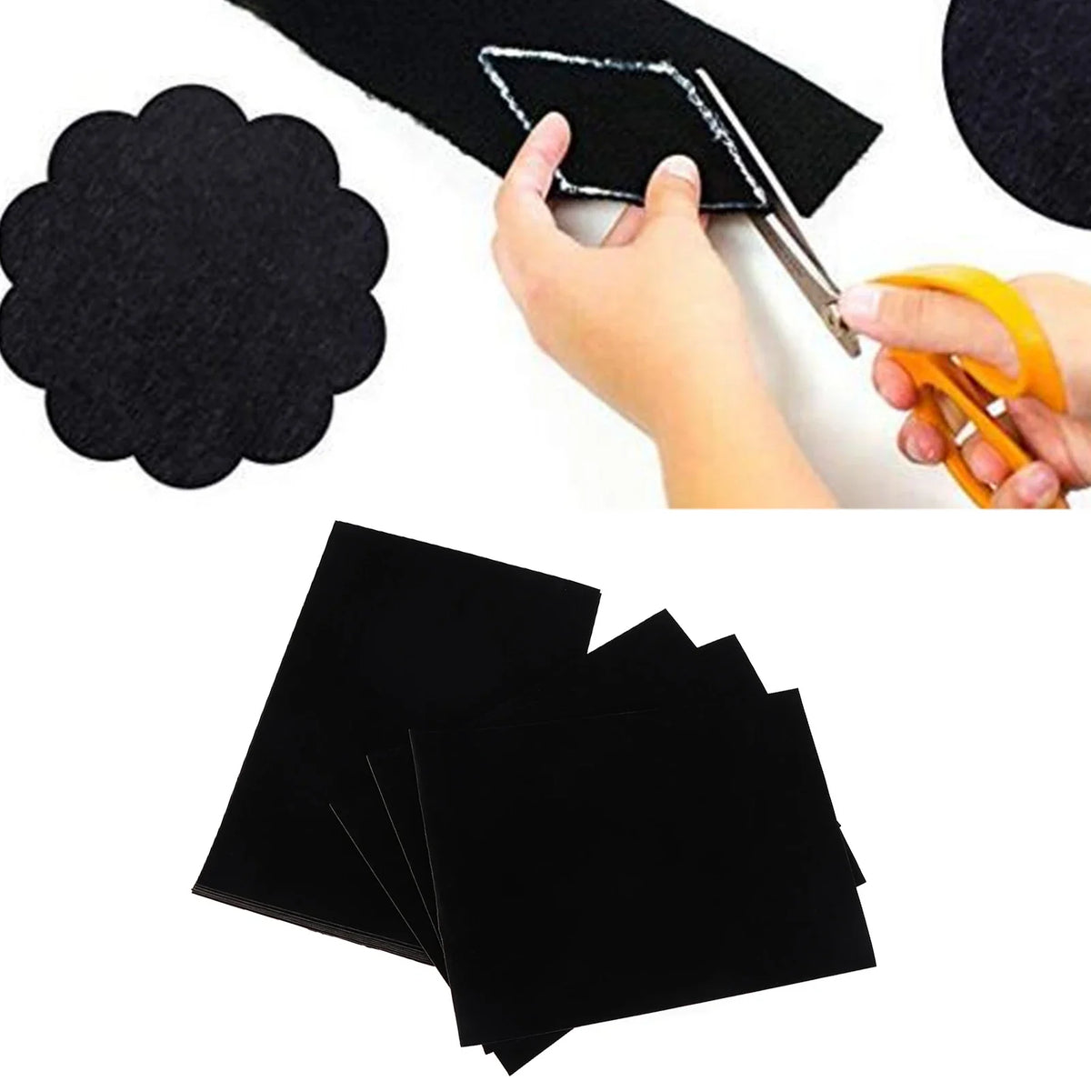 Black Self-Adhesive Flocked Jewelry Box Lining | Velvet Insert Jewelry Box Lining Qme