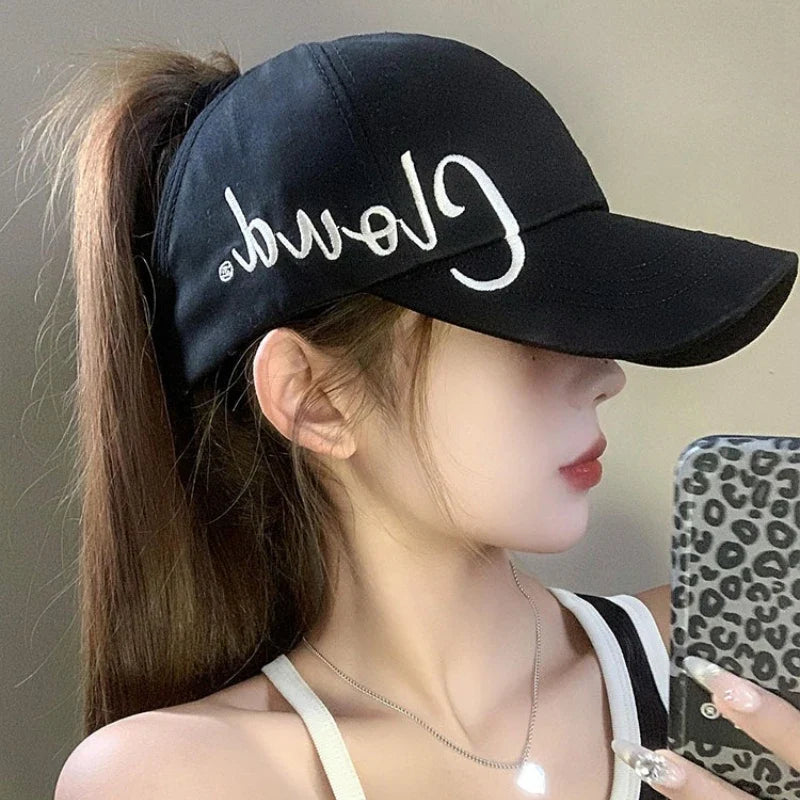 Women's Ponytail Hole Baseball Cap – Breathable Summer Sun Hat Women's Sun Hat Qme