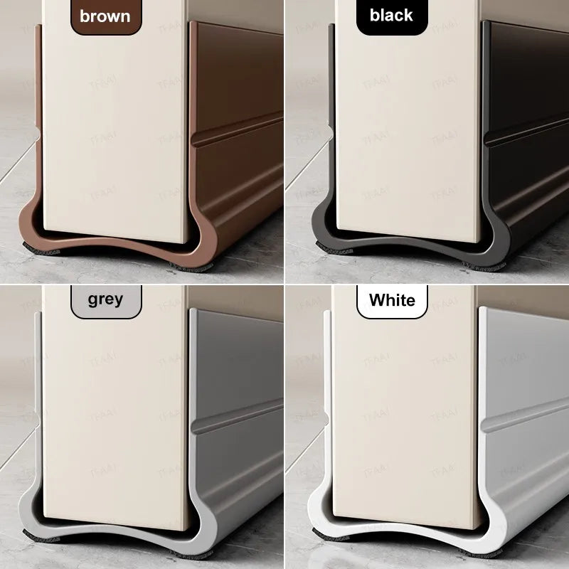 Door Gap Weather Strip Flexible PVC Triple Seal 93cm Door Weather Strip Qme