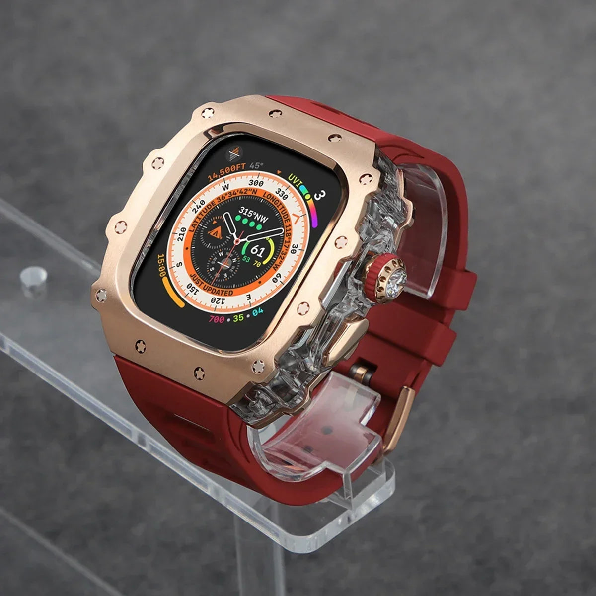 Stainless Steel Mod Kit for Apple Watch Ultra 2 & Series 9/8/7 Watch Modification Kit Qme