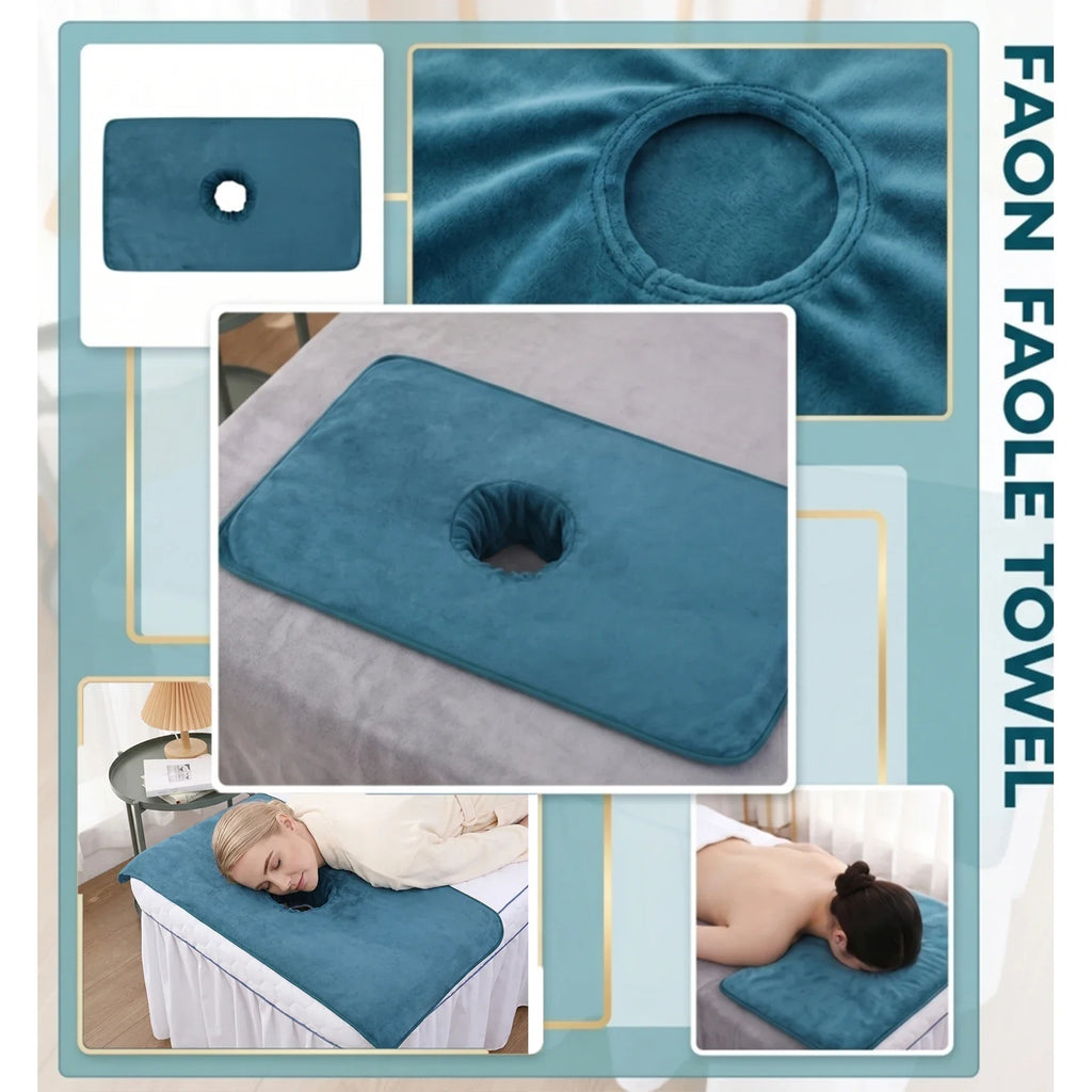 Superfine Fiber Massage Table Face Towel – Thickened SPA Cover Massage Table Towel Qme