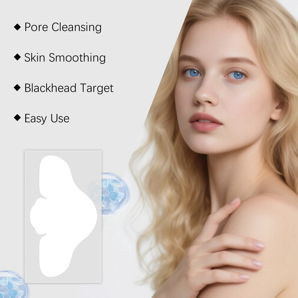 Pore-Cleansing Nose Strips | Blackhead Remover & Smooth Skin Nose Pore Strips Qme