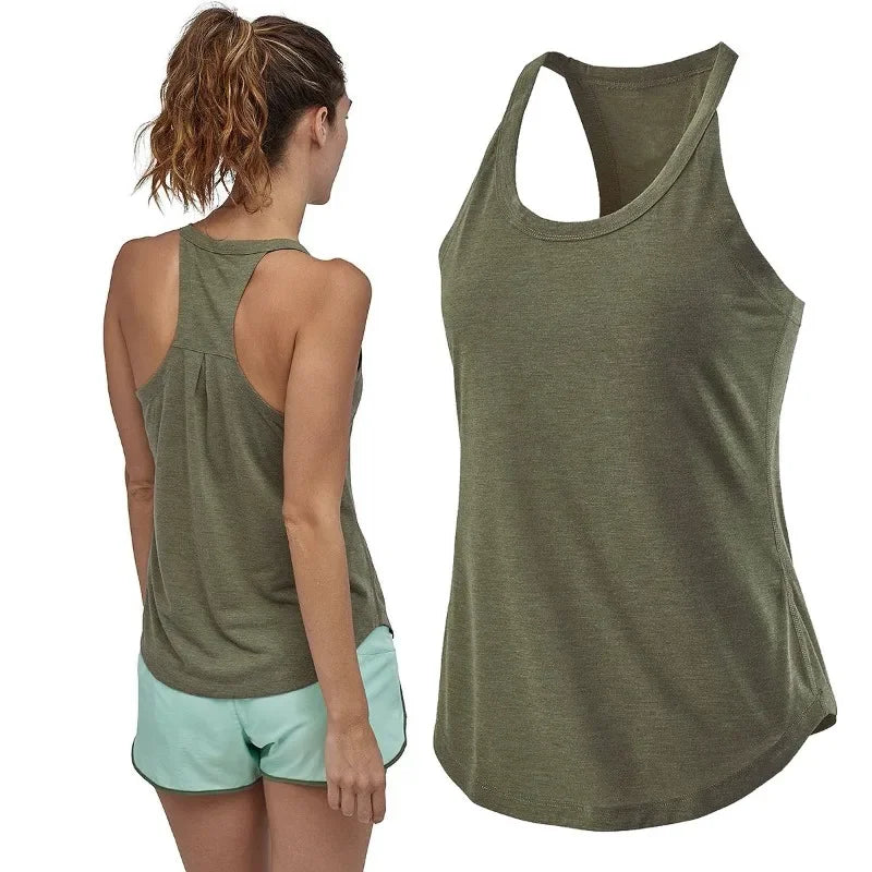 Women's Racerback Yoga Tank Top – Quick Dry Sleeveless Women's Yoga Tank Qme