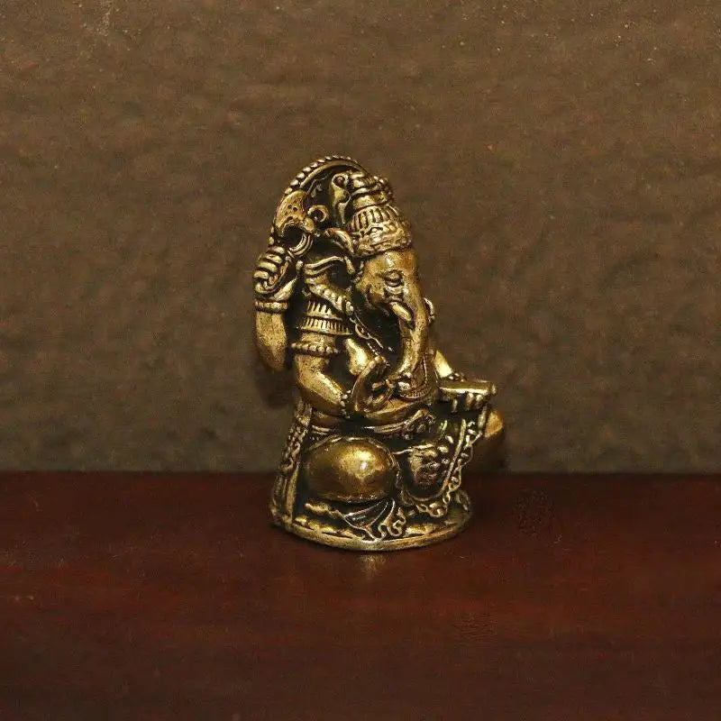 Asian Elephant Desk Ornament Set of 3 – Resin Figurines Decorative Figurine Qme