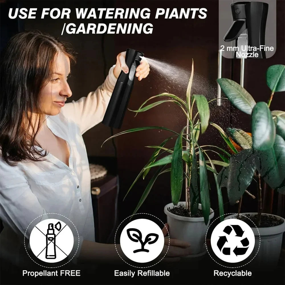 Portable High-Pressure Fine Mist Spray Bottle – Black Mist Spray Bottle Qme