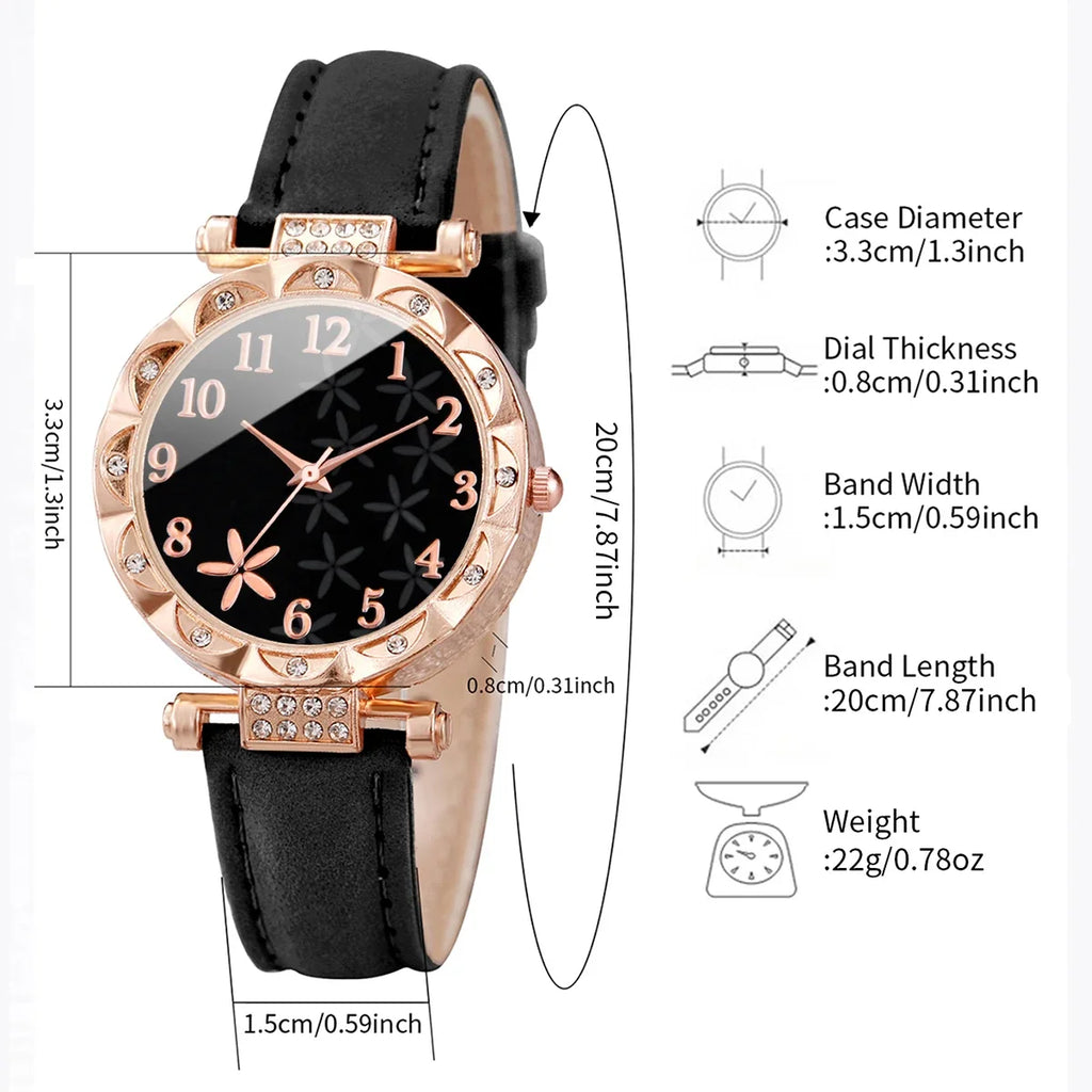 Women's Quartz Watch | Simple Leather Strap | Fashion Gift Women's Quartz Watch Qme