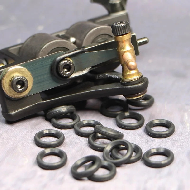 Silicone O-Rings for Coil Tattoo Machine Gun – 200pcs Spring Wrap Tattoo Machine Accessories Qme