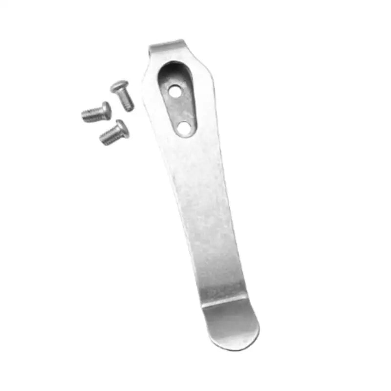 DIY Folding Knife Back Clip – Stainless Steel Pocket Knife Holder Knife Clip Accessory Qst WHITE