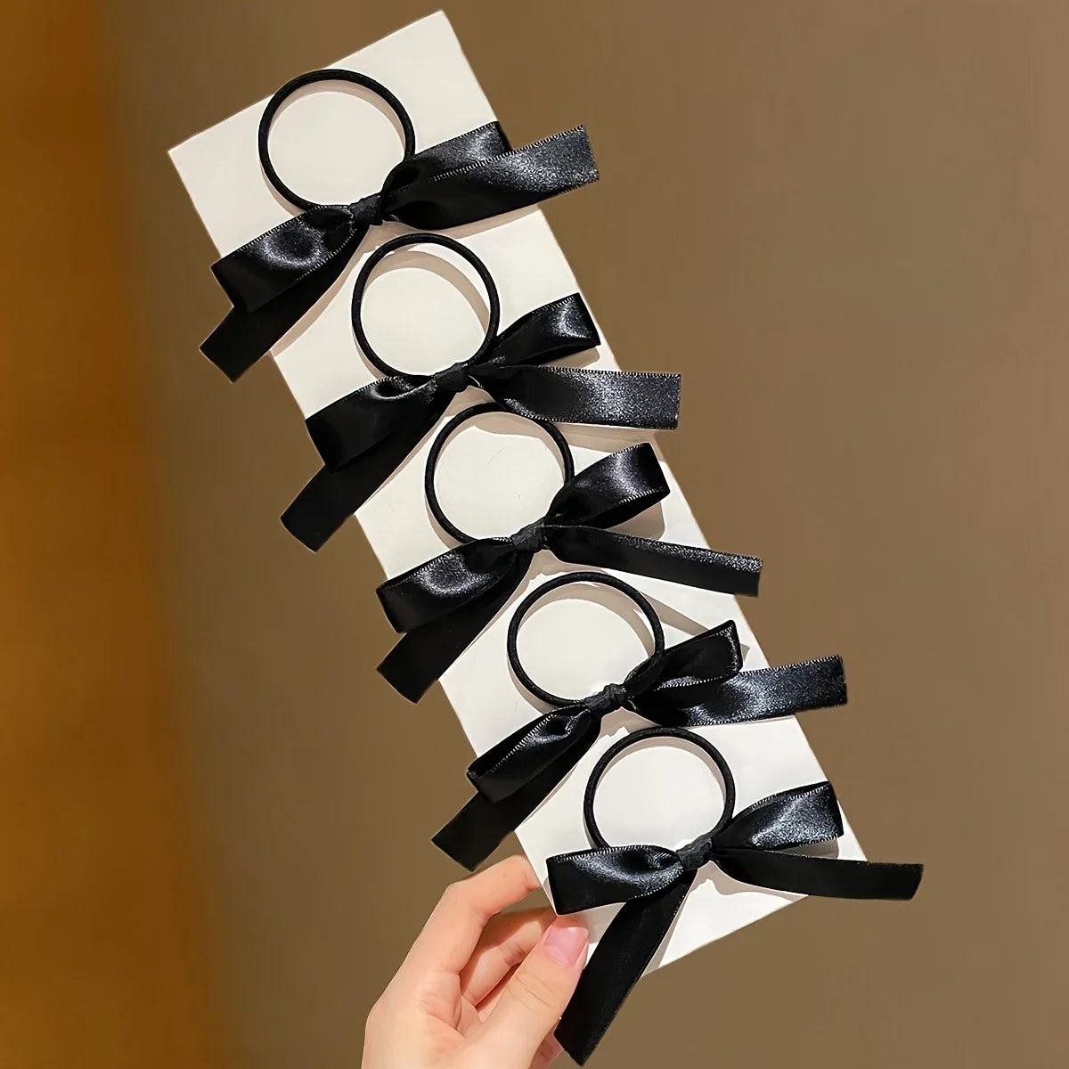 Women's Cute Black Bow Hair Tie | Everyday Style Bow Hair Tie Qme