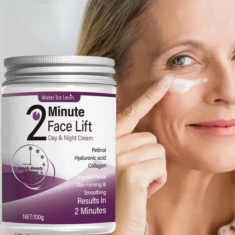 2-Minute Facial Lift Cream – Retinol, Hyaluronic Acid & Collagen Anti-Aging Face Cream Qme