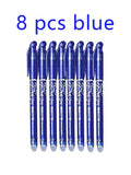Blue Needle-Tip Erasable Gel Pens – Kawaii School Stationery Erasable Gel Pens Qme 8 pcs blue