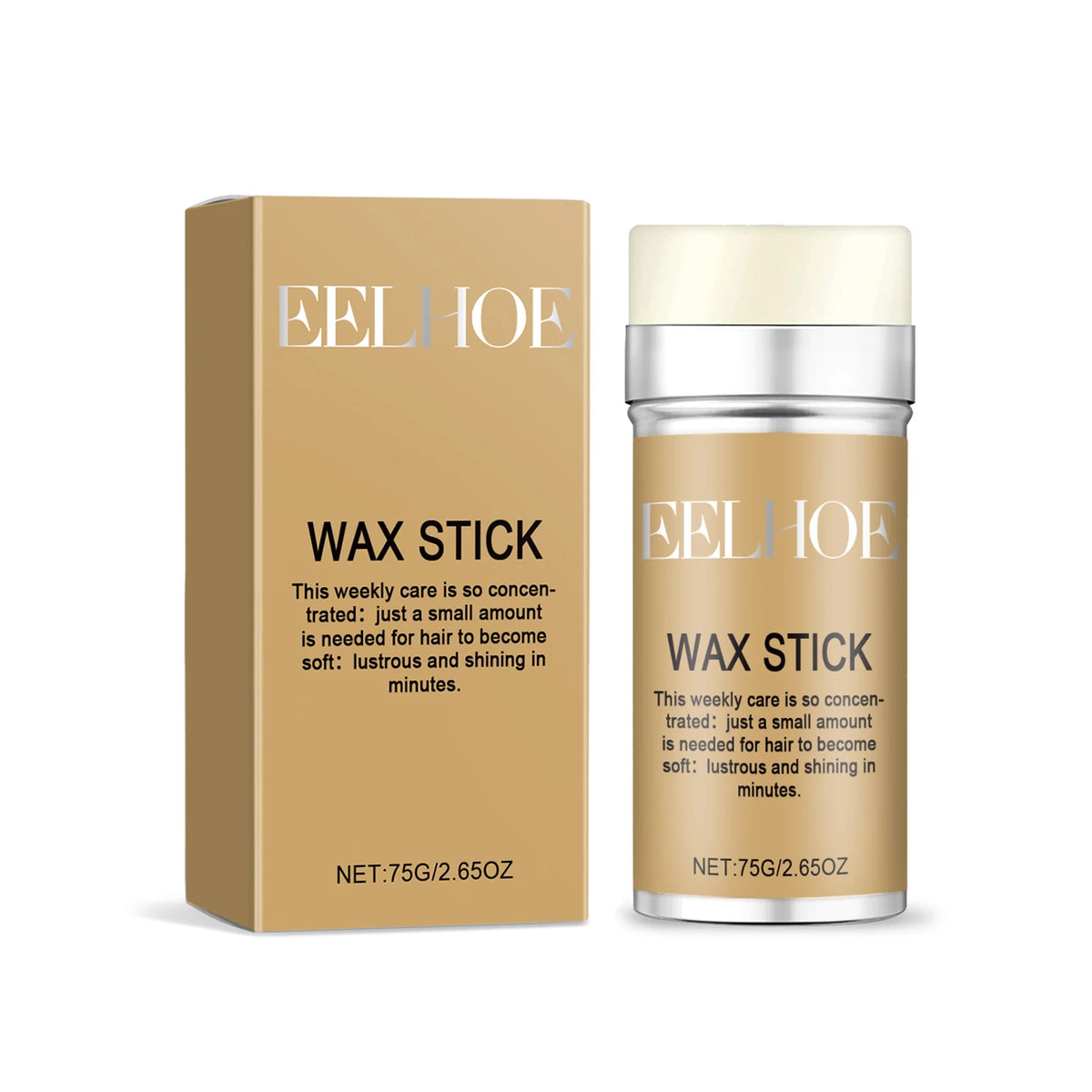 EELHOE Hair Wax Stick – Edge Control & Frizz Taming, 75g Hair Wax Stick Qst 75g boxed