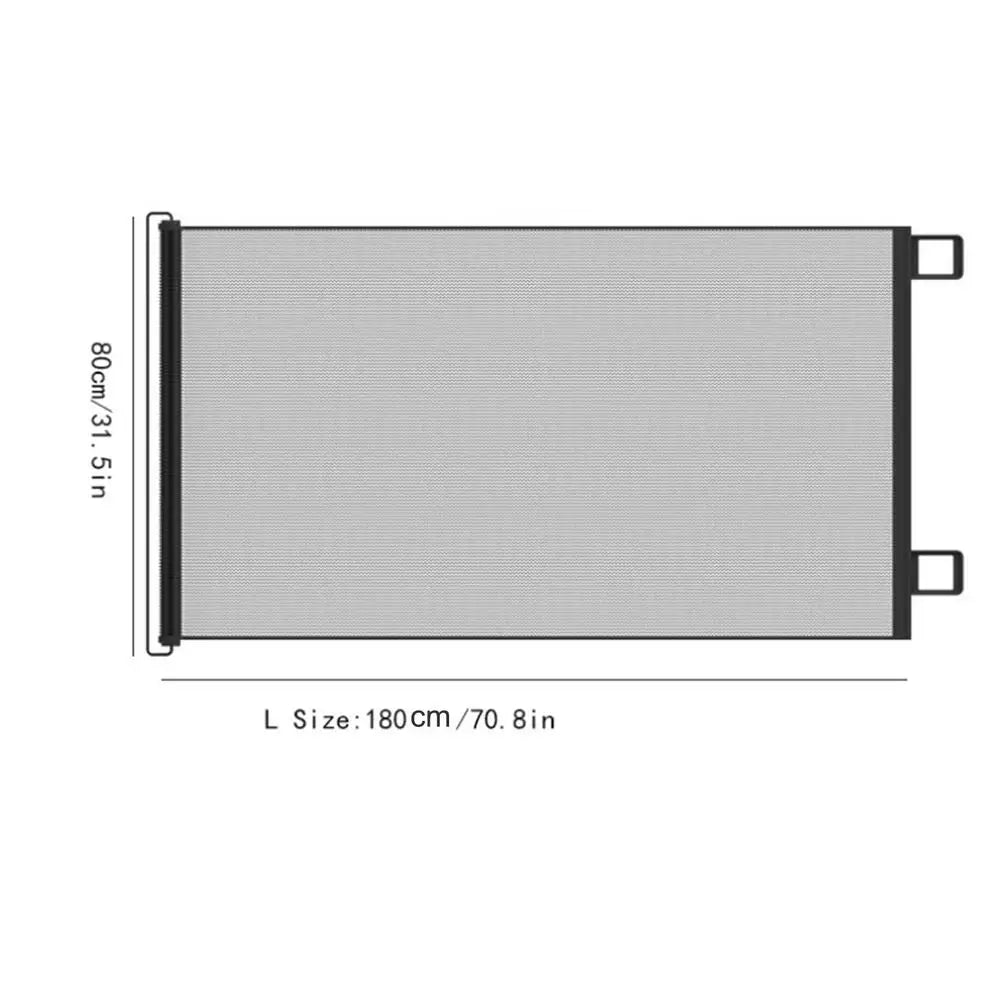 Retractable Pet Gate Mesh – No-Drill Childproof Net Fence Retractable Pet Gate Qme 180x80cm