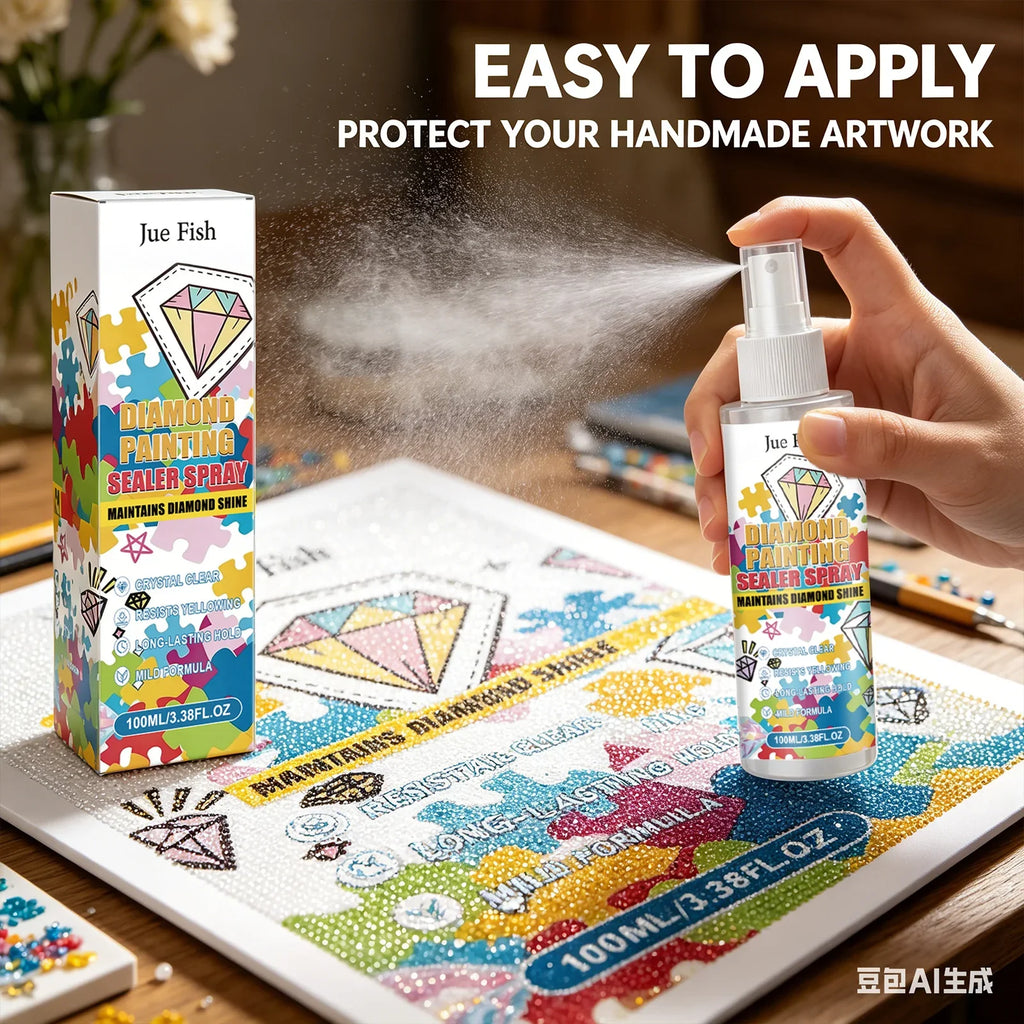 Diamond Painting Sealer Spray – Anti-Yellowing, Permanent Hold Diamond Art Sealer Qme