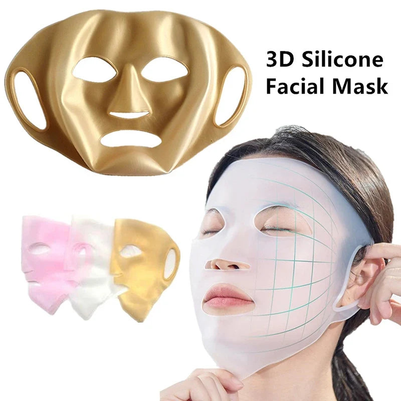 3D Silicone Reusable Facial Mask – Gel Sheet with Ear Loops Silicone Face Mask Qme