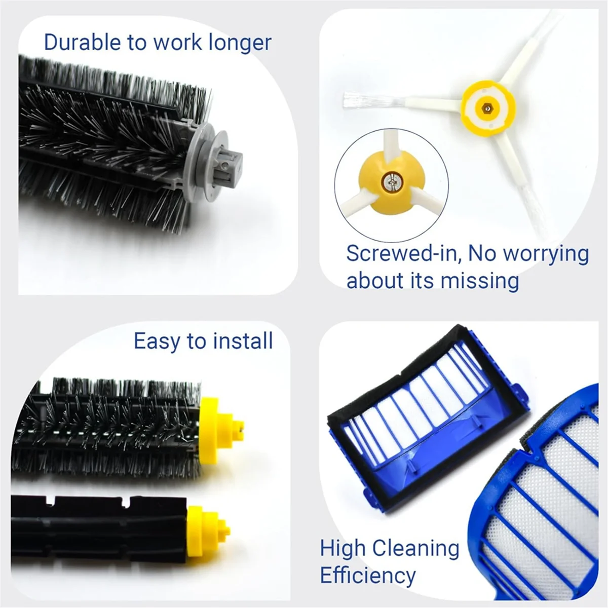 Roomba 600 Series Replacement Parts Kit – Brushes & Filters Vacuum Replacement Parts Qst
