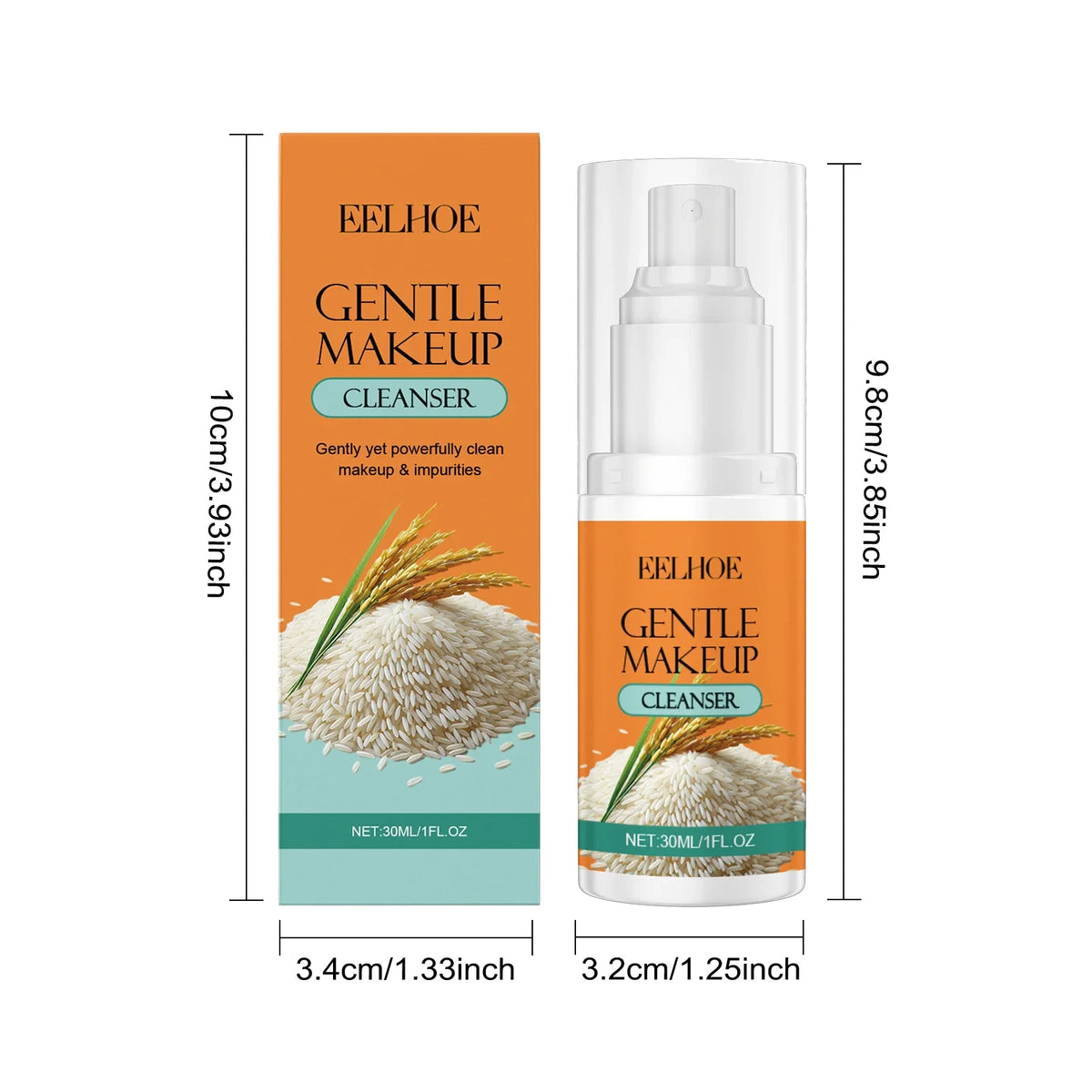 Rice Skincare 5-in-1 Brightening Makeup Remover Toner Set Skincare Gift Set Qme Makeup Remover