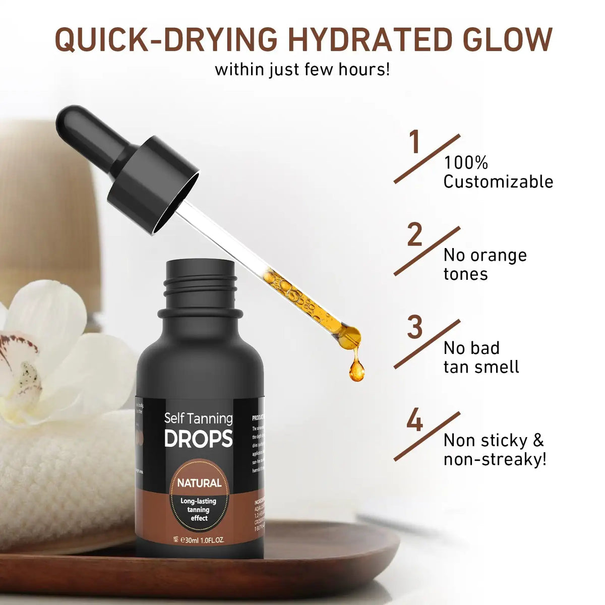 Tanning Oil Body Bronzer – Instant Tan & Moisturizing Glow Tanning Body Bronzer Qst