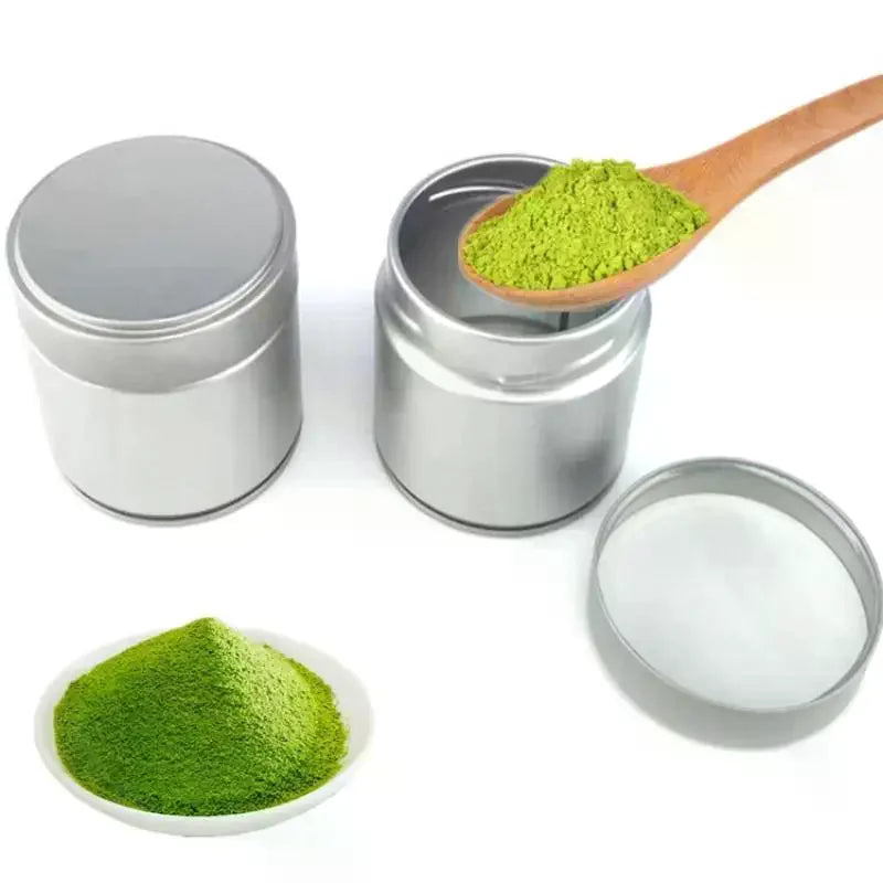 Mini Tinplate Matcha Powder Tin – Airtight Sealed Spice Jar Airtight Storage Tin Qme