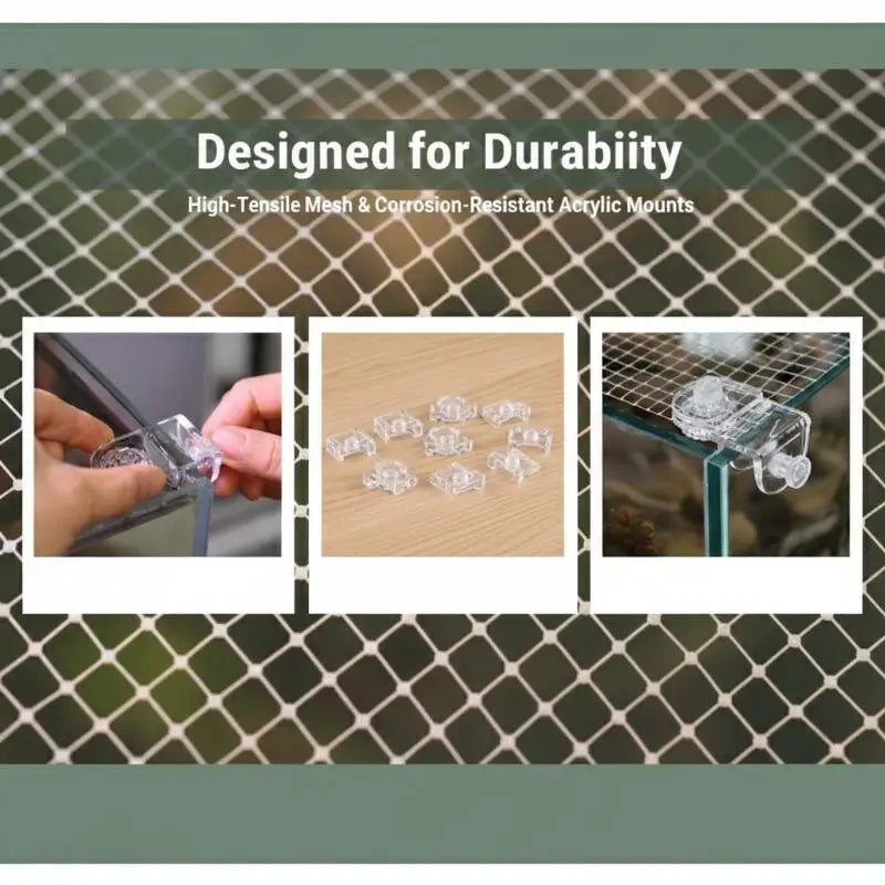 Aquarium Fish Tank Anti-Jump Mesh Cover Net – DIY Screen Aquarium Mesh Cover Qst