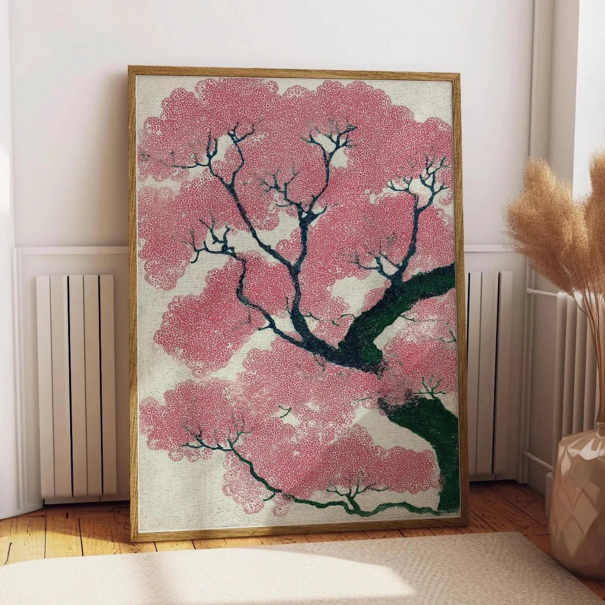 Japanese Retro Bonsai Canvas Print | Ukiyo-e Botanical Wall Art Canvas Wall Art Qst