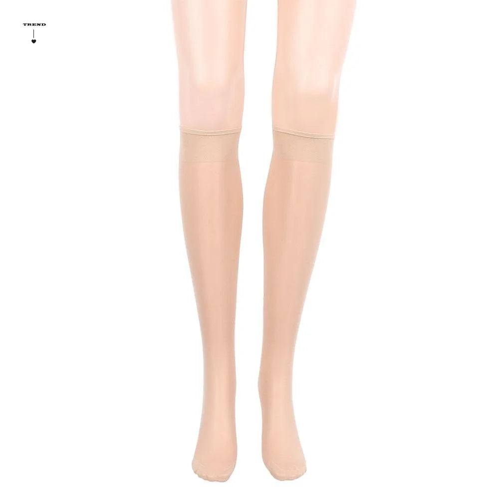 Women's Sheer Thigh High Stockings – Transparent Tights Thigh High Stockings Qme
