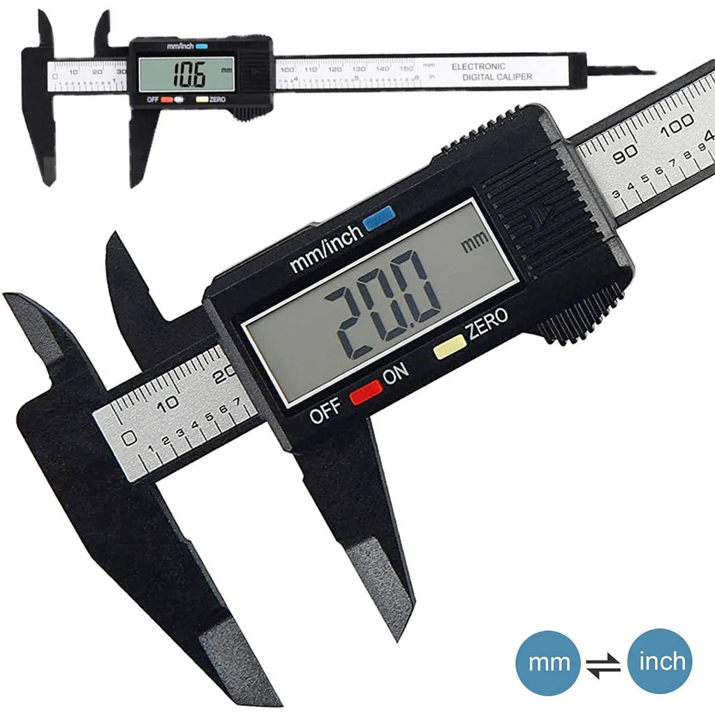 Electronic Digital Caliper Carbon Fiber Vernier Gauge Tool Digital Caliper Qme