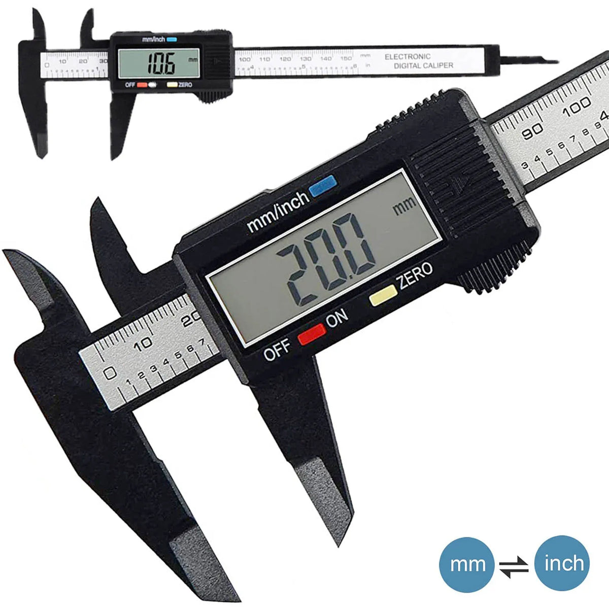 Electronic Digital Caliper Carbon Fiber Vernier Gauge Tool Digital Caliper Qme