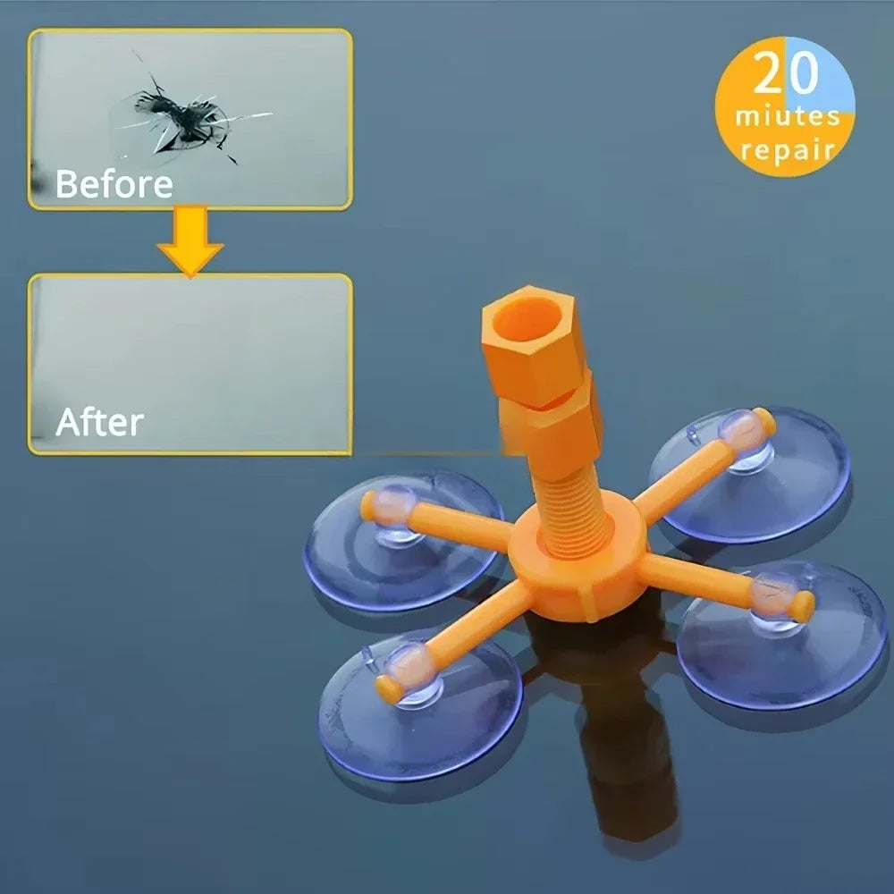 Windshield Repair Kit – Quick Fix Glass Crack & Scratch Sealer Windshield Repair Kit Qme