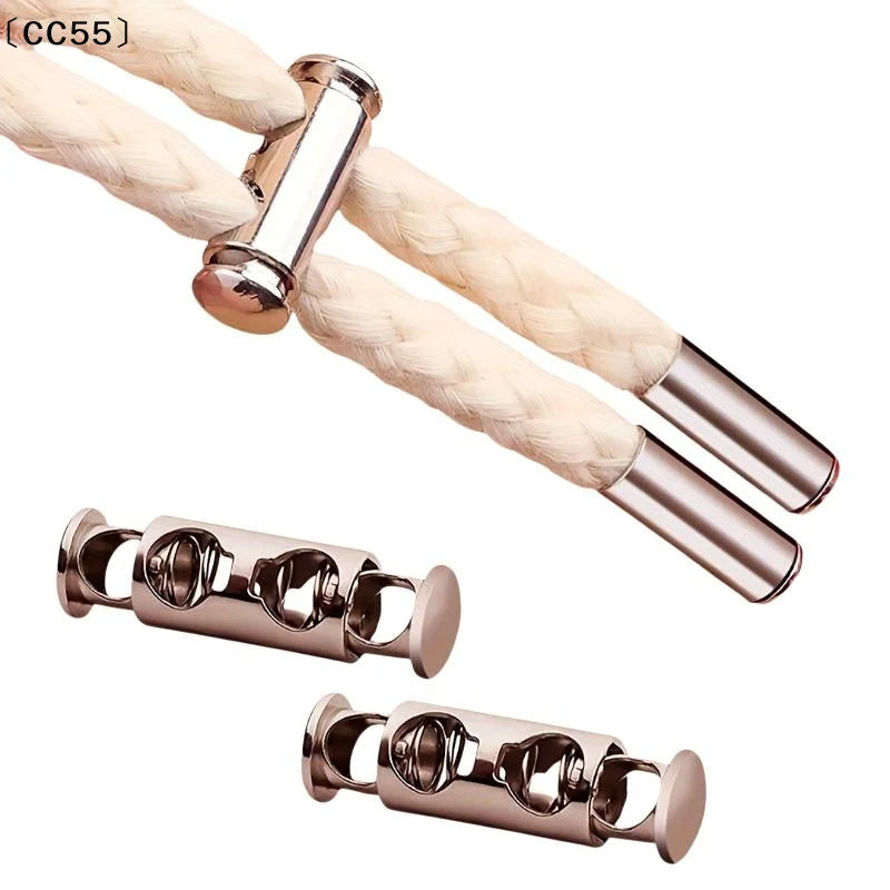10Pcs Alloy Spring Cord Locks – Adjustable Drawstring Stoppers Cord Lock Set Qst