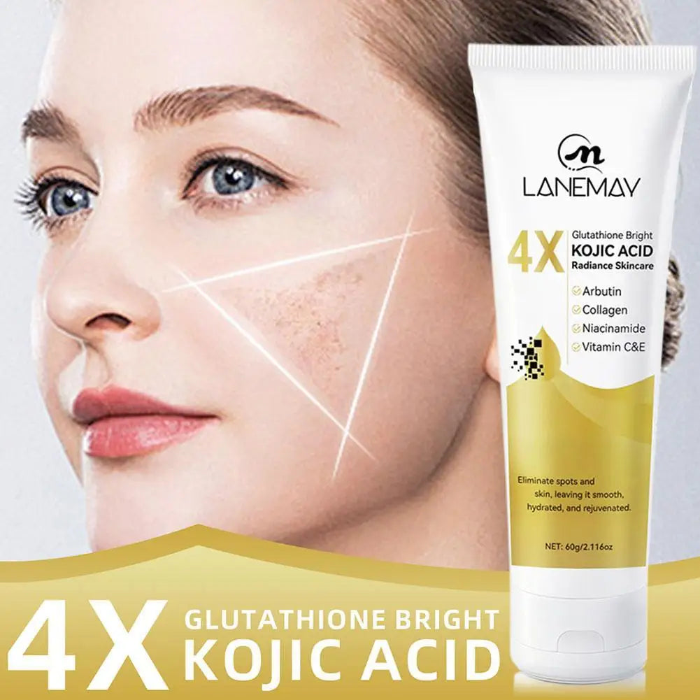 4X Glutathione & Kojic Acid Face Cream – Even Skin Tone Brightening Face Cream Qme