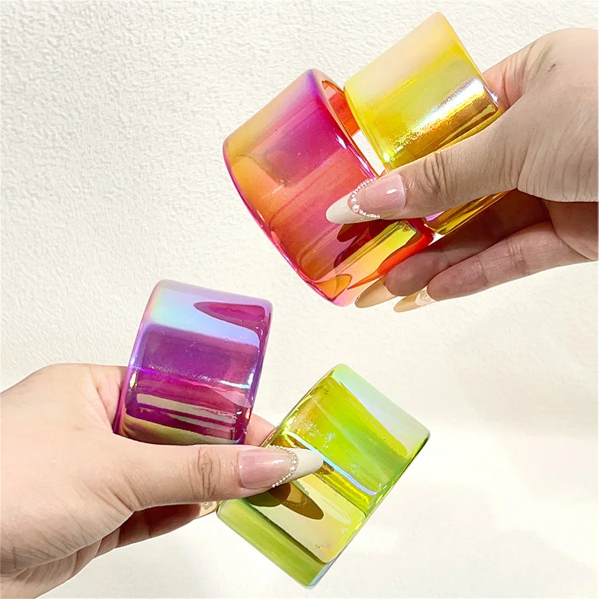 Transparent Acrylic Resin Open Bangle Bracelet for Women Bangle Bracelet Qme