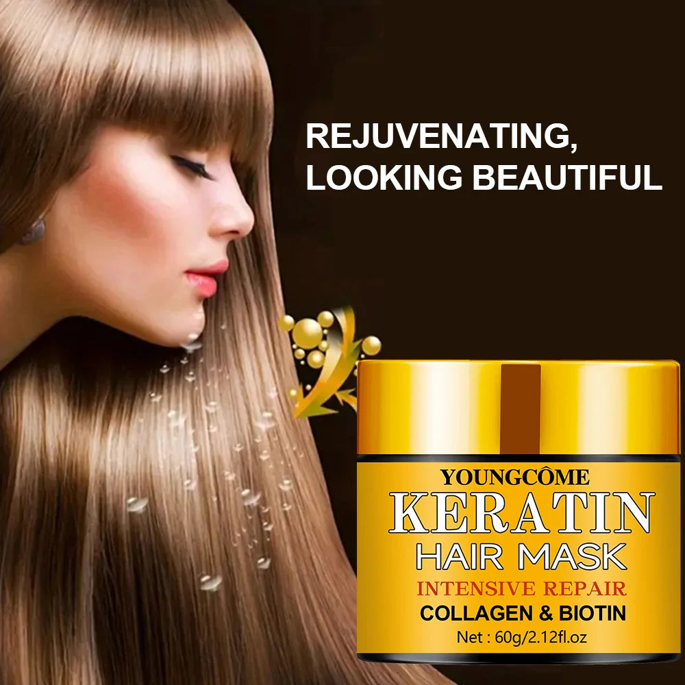 YOUNGCOME Hair Mask – Biotin, Collagen & Keratin Treatment Hair Treatment Mask Qst