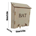 Wooden Bat House – Outdoor Wildlife Habitat for Garden & Yard Bat House Qst C