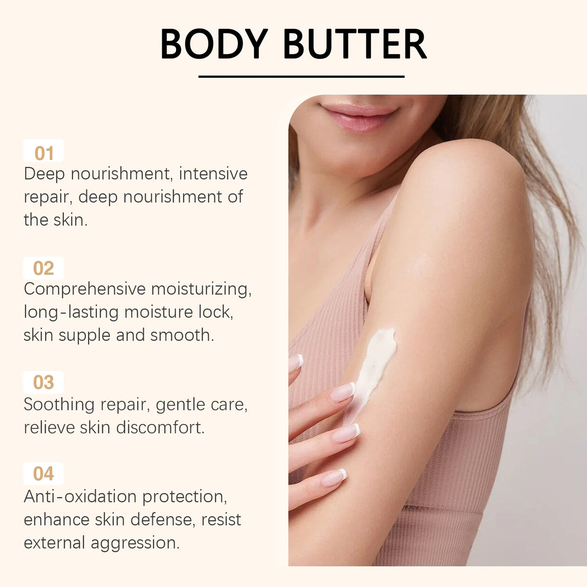 Woodsleep Coconut Body Butter Cream – Moisturizing & Firming 120g Body Butter Cream Qst