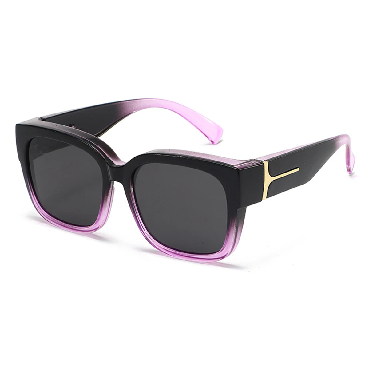 VOPHA Polarized Fitover Sunglasses UV400 Wraparound Unisex Fitover Sunglasses Qst Purple Black