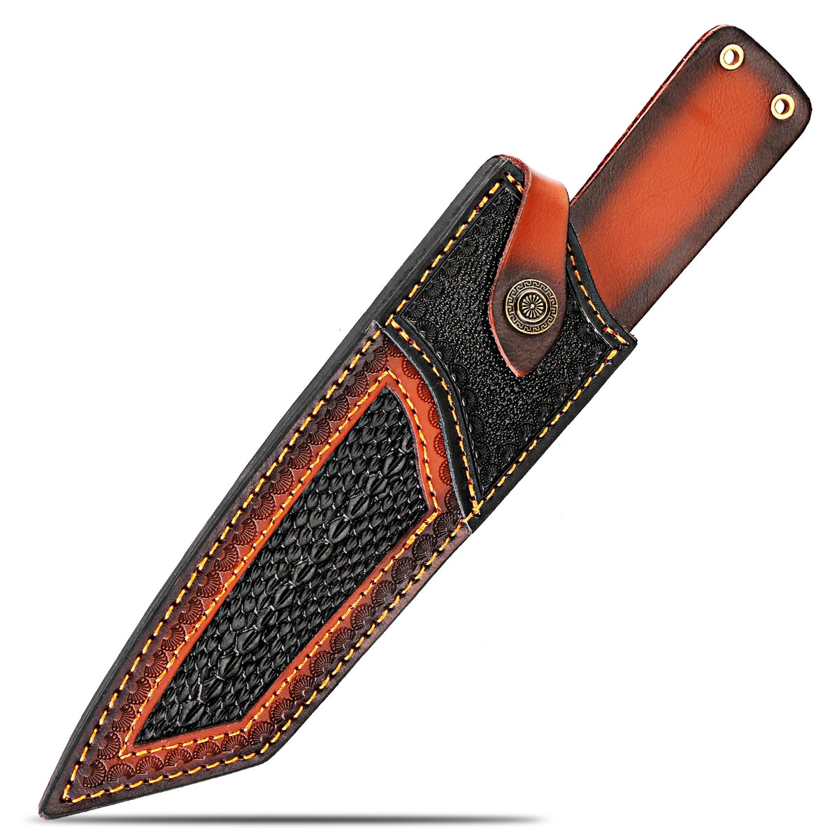 Premium Leather 8-Inch Kitchen Knife Sheath & Belt Holster Knife Sheath Qst Leather Sheath A