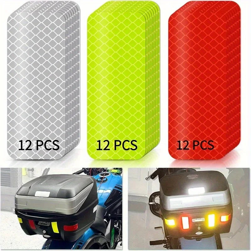 Reflective Safety Warning Stickers for Cars & Motorcycles Reflective Safety Stickers Qme
