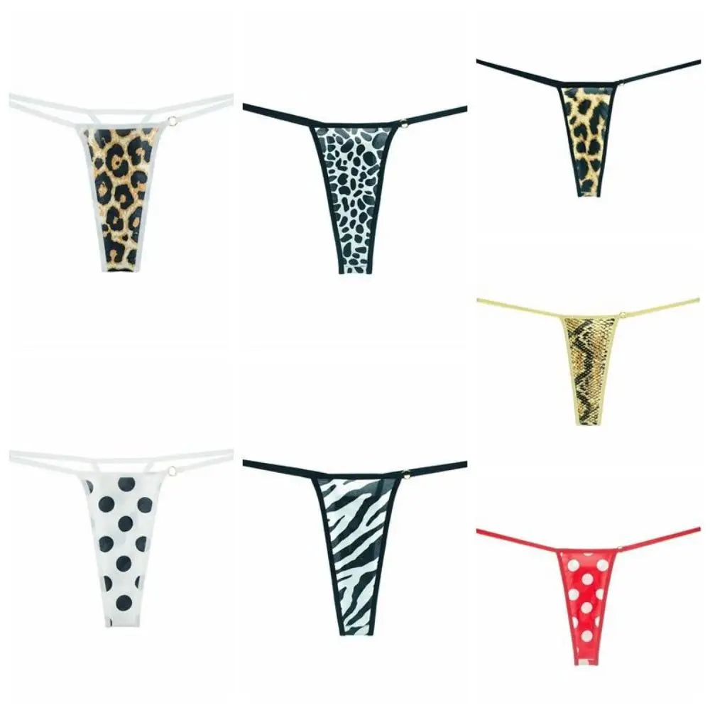 Women's Seamless Ice Silk Thongs Low Waist T-Back Briefs Women's Thong Briefs Qme