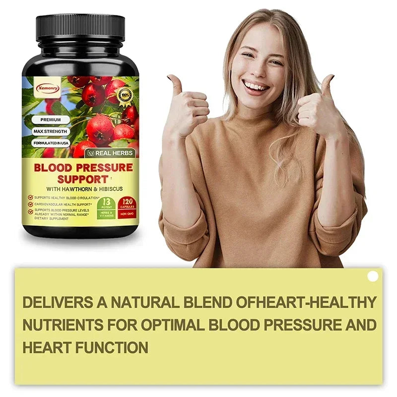 Cardiovascular Support Supplement – Hawthorn & Hibiscus Herbal Health Supplement Qst