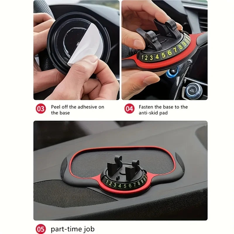 360° Rotating Swan-Shaped Car Dashboard Phone Holder Pad Car Phone Holder Qme