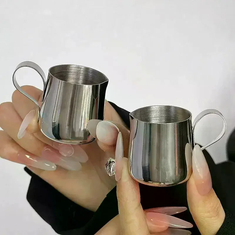 Mini Stainless Steel Milk Frothing Jug – Latte Art Pitcher Milk Frothing Pitcher Qme