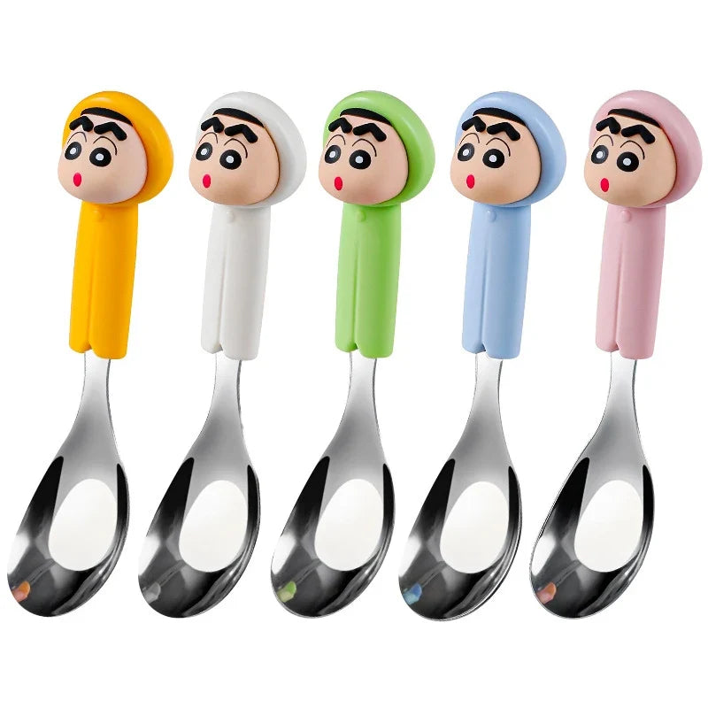 Crayon Shin-chan Stainless Steel Spoon | Kids Cartoon Spoon Kids Cartoon Spoon Qme